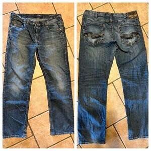 Silver Jeans Men's GRAYSON Straight Leg Blue Denim Jeans 34x32